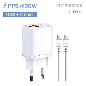 가정용 PD 20W 초고속 2포트 충전기(USB+C) (C to C)MON-PD20W-CU-CP