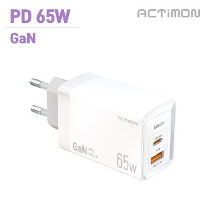 가정용 GaN 지원 PD 65W 초고속 충전기 (C+USB) MON-PD65W-CU